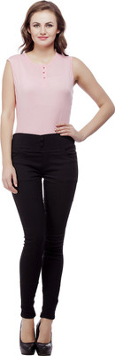 Purple Feather Black Jegging(Solid