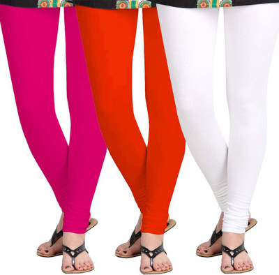 

Sanriya Legging(Multicolor, Solid), Dark pink;orange;white