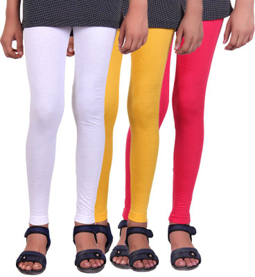 

Madona Legging For Girls(Multicolor, White & yellow & rani