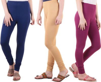 DIAZ Ethnic Wear Legging(Purple, Blue, Beige, Solid)