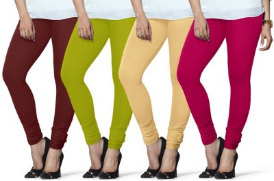 Lyra Ethnic Wear Legging(Maroon, Pink, Beige, Light Green, Solid)