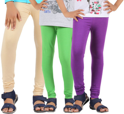 

Greenwich Legging For Girls(Beige), Beige & green & purple