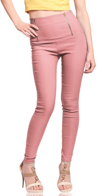 Miss Chase Pink Jegging(Solid), Blush pink