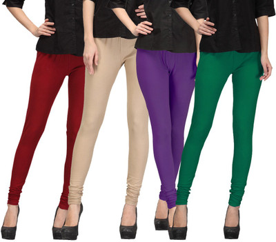 e'HiOSe Ethnic Wear Legging(Purple, Green, Maroon, Beige, Solid)