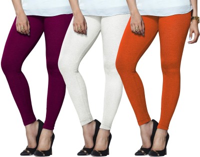 Lyra Ethnic Wear Legging(Purple, White, Orange, Solid)