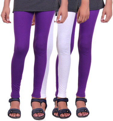 

Madona Legging For Girls(Multicolor, Purple & white & purple