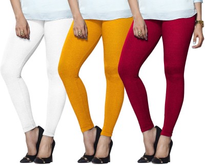 Lyra Ethnic Wear Legging(White, Pink, Yellow, Solid)