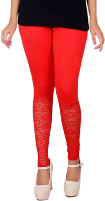 LGC Ethnic Wear Legging(Red, Solid)