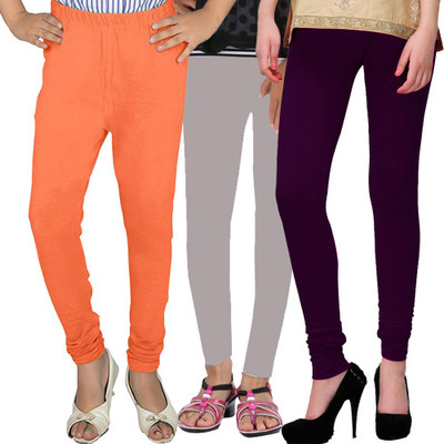 

WellFitLook Legging For Girls(Orange, Orange & grey & purple
