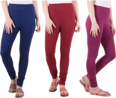 DIAZ Ethnic Wear Legging(Purple, Blue, Maroon, Solid)