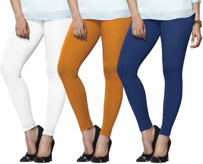 Lyra Ethnic Wear Legging(Light Blue, White, Yellow, Solid)