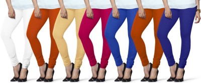 Lyra Ethnic Wear Legging(Dark Blue, Light Blue, White, Pink, Orange, Beige, Solid)