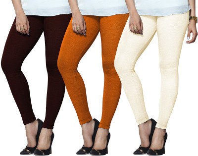 Lyra Ethnic Wear Legging(Maroon, Orange, Beige, Solid)