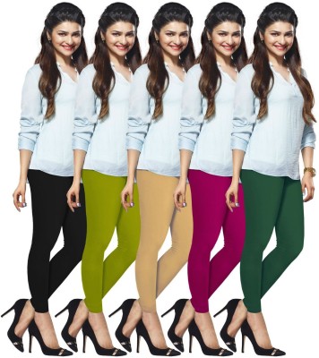 Lyra Ethnic Wear Legging(Dark Green, Black, Pink, Beige, Light Green, Solid)