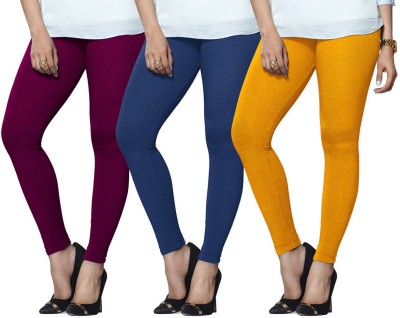 Lyra Ethnic Wear Legging(Purple, Light Blue, Yellow, Solid)