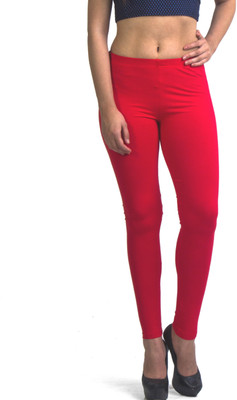 Frenchtrendz Ethnic Wear Legging(Red, Solid)
