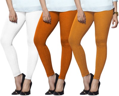 Lyra Ethnic Wear Legging(White, Orange, Yellow, Solid)