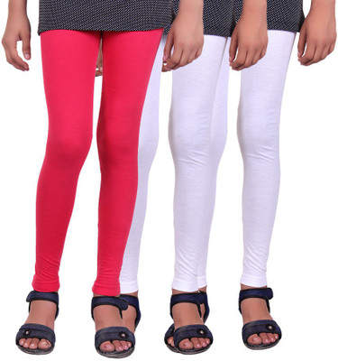 

Madona Legging For Girls(Multicolor, Rani & white & white