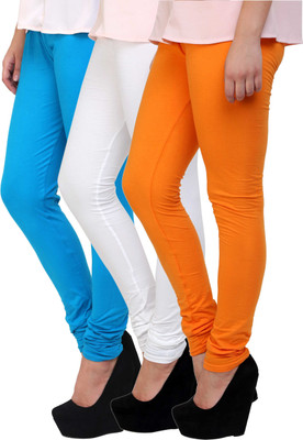 

Anekaant Legging(Light Blue, White, Orange, Solid, Multicolor-07