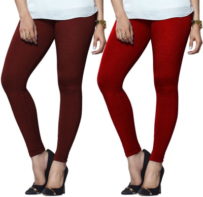 Lyra Ethnic Wear Legging(Red, Maroon, Solid)