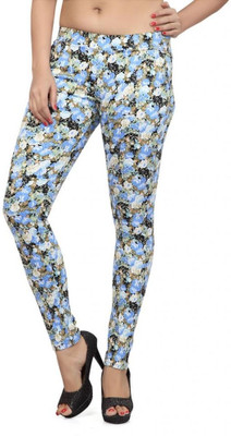 

Thinline Multicolor Jegging(Floral Print), Light blue