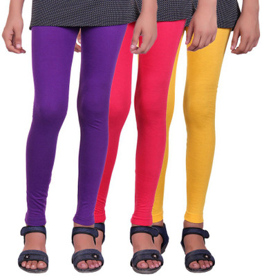 

Madona Legging For Girls(Multicolor, Purple & rani & yellow