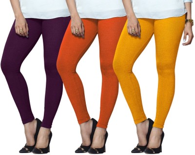 Lyra Ethnic Wear Legging(Purple, Orange, Yellow, Solid)