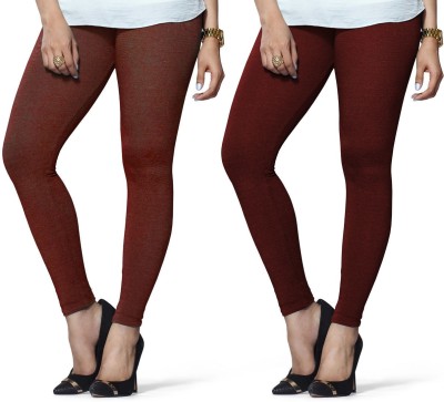 Lyra Ethnic Wear Legging(Maroon, Solid)