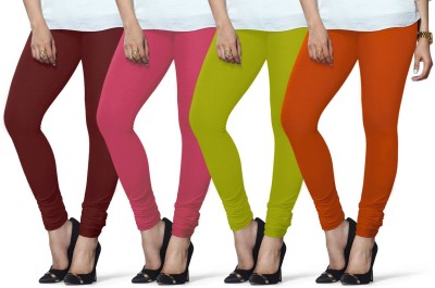 Lyra Ethnic Wear Legging(Maroon, Pink, Orange, Light Green, Solid)