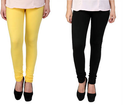 Anekaant Legging(Yellow, Black, Solid