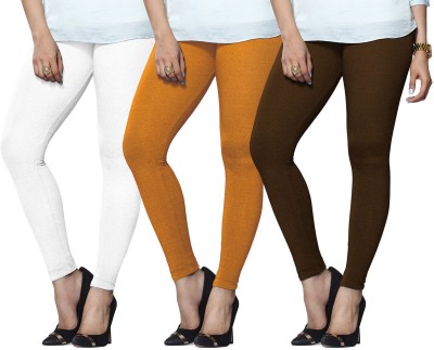 Lyra Ethnic Wear Legging(White, Brown, Yellow, Solid)