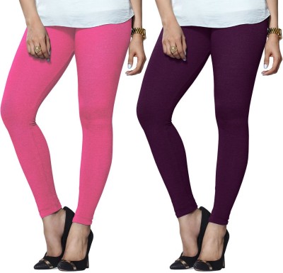 Lyra Ethnic Wear Legging(Purple, Pink, Solid)