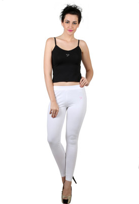 TWIN BIRDS Ethnic Wear Legging(White, Solid)