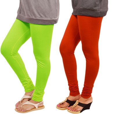 Leggings World Legging(Light Green, Orange, Solid