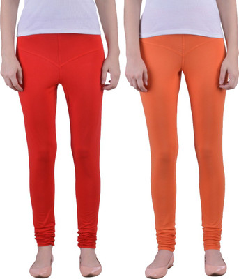 34% OFF on Dollar Missy Ethnic Wear Legging(Red, Orange, Solid) on