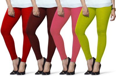 Lyra Ethnic Wear Legging(Red, Maroon, Pink, Light Green, Solid)