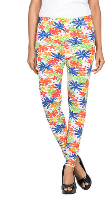 Roopsi Legging(Orange, Floral Print