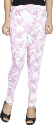

Anekaant Legging(Pink, White, Floral Print)