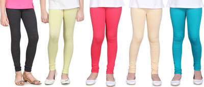 

Sini Mini Legging For Girls(Multicolor, Grey & yellow & pink & beige & blue