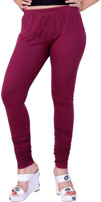 Fck-3 Legging(Maroon, Self Design)