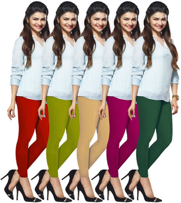 Lyra Ethnic Wear Legging(Dark Green, Red, Pink, Beige, Light Green, Solid)