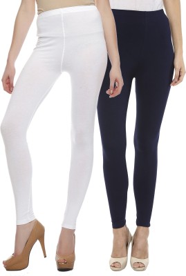 Sakhi Sang Ethnic Wear Legging(White, Blue, Solid)