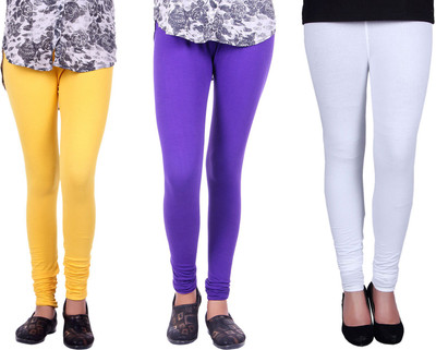 Alisha Legging(Multicolor, Solid, Light yellow