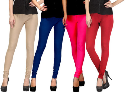 e'HiOSe Ethnic Wear Legging(Dark Blue, Red, Pink, Beige, Solid)