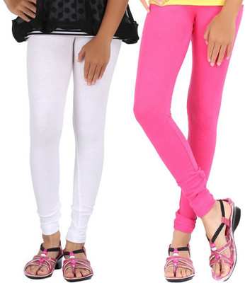 

WellFitLook Legging For Girls(White, White & pink