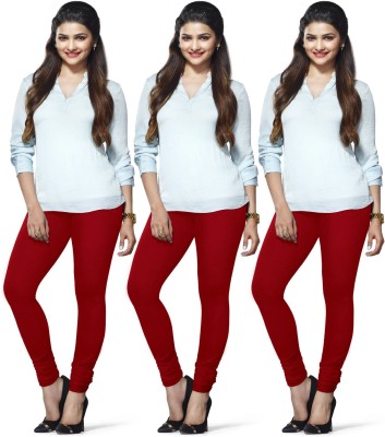 Lyra Ethnic Wear Legging(Red, Solid)