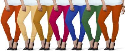 Lyra Ethnic Wear Legging(Light Blue, Dark Green, Pink, Orange, Beige, Yellow, Solid)