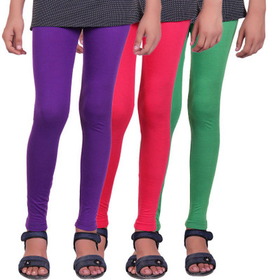

Madona Legging For Girls(Multicolor, Purple & rani & green