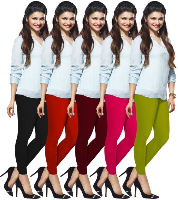 Lyra Ethnic Wear Legging(Red, Maroon, Black, Pink, Light Green, Solid)