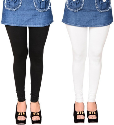 LGC Ethnic Wear Legging(White, Black, Solid)